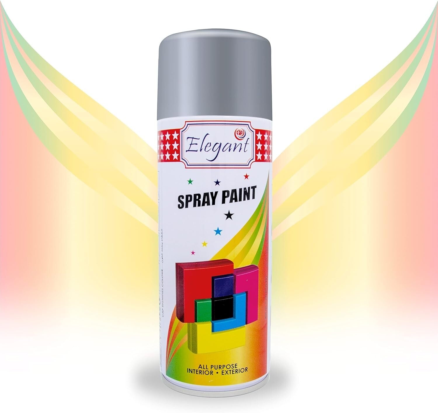 Chrome Silver All Purpose Spray Paint Aerosol Metal Wood Plastic Gloss 400ml  x6