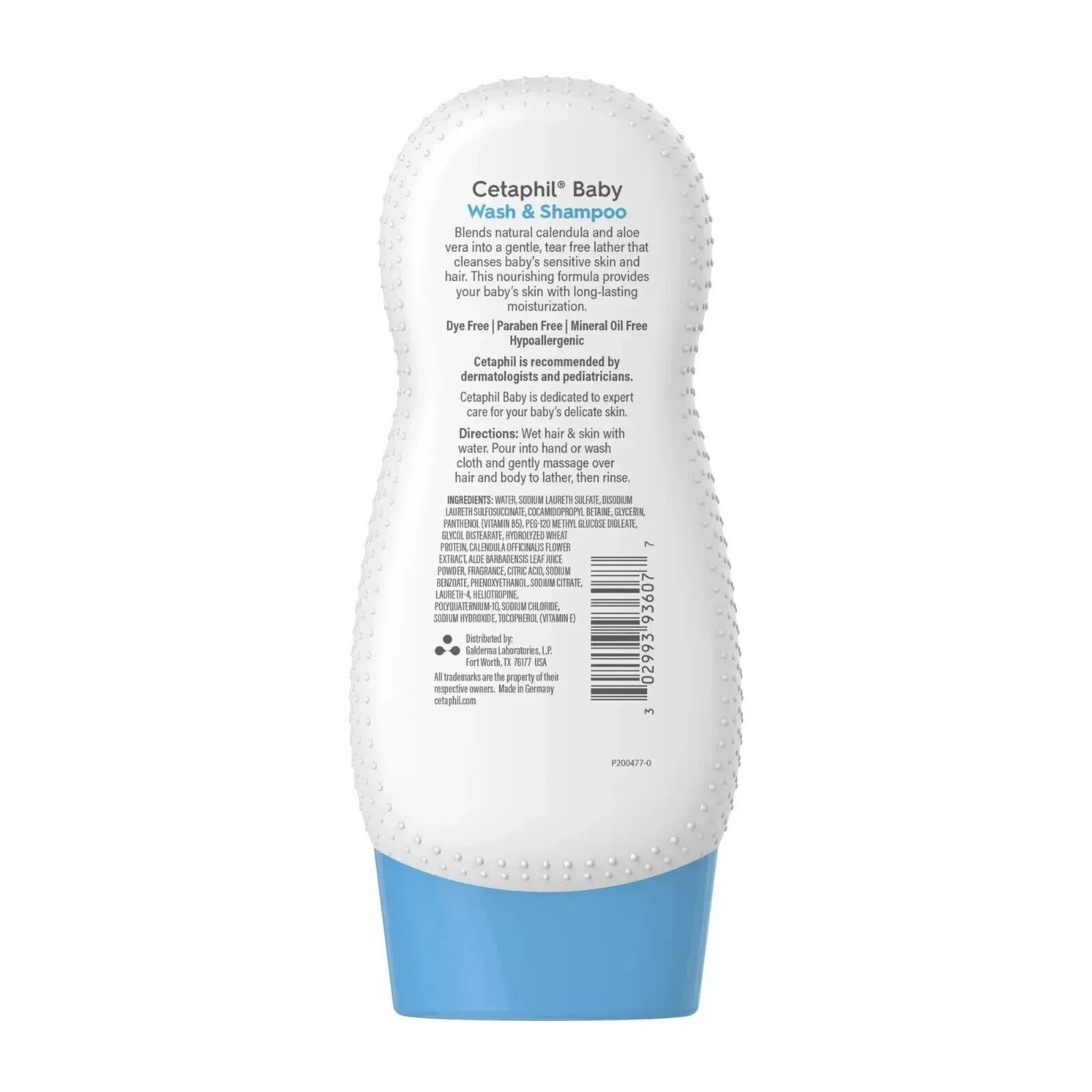 Cetaphil Baby Shampoo and Body Wash with Organic Calendula, 7.8 Fl Oz - 3 Pack