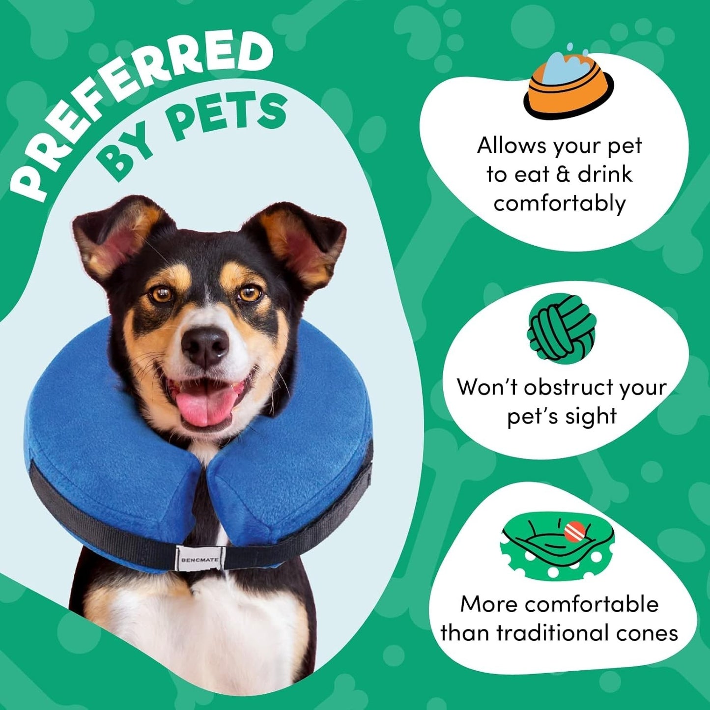 Pet Dog Cat Inflatable Collar Anti Scratch Head Neck Protection Recovery