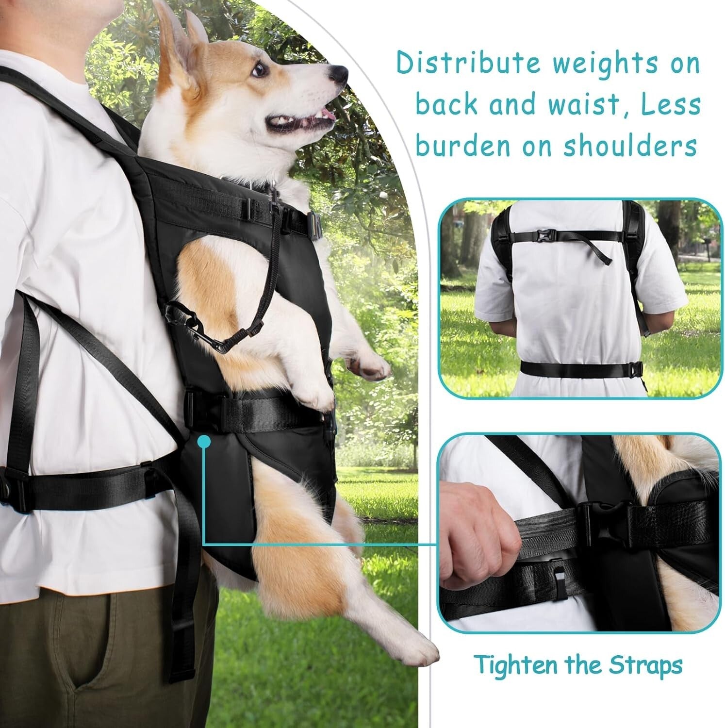 PetBonus Pet Front Dog Carrier Backpacks, Adjustable Backpack Carrier S M L & XL