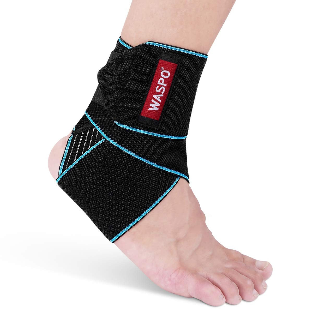 WASPO Ankle Support Brace Adjustable Ankle Brace Wrap Strap for Sports Protect