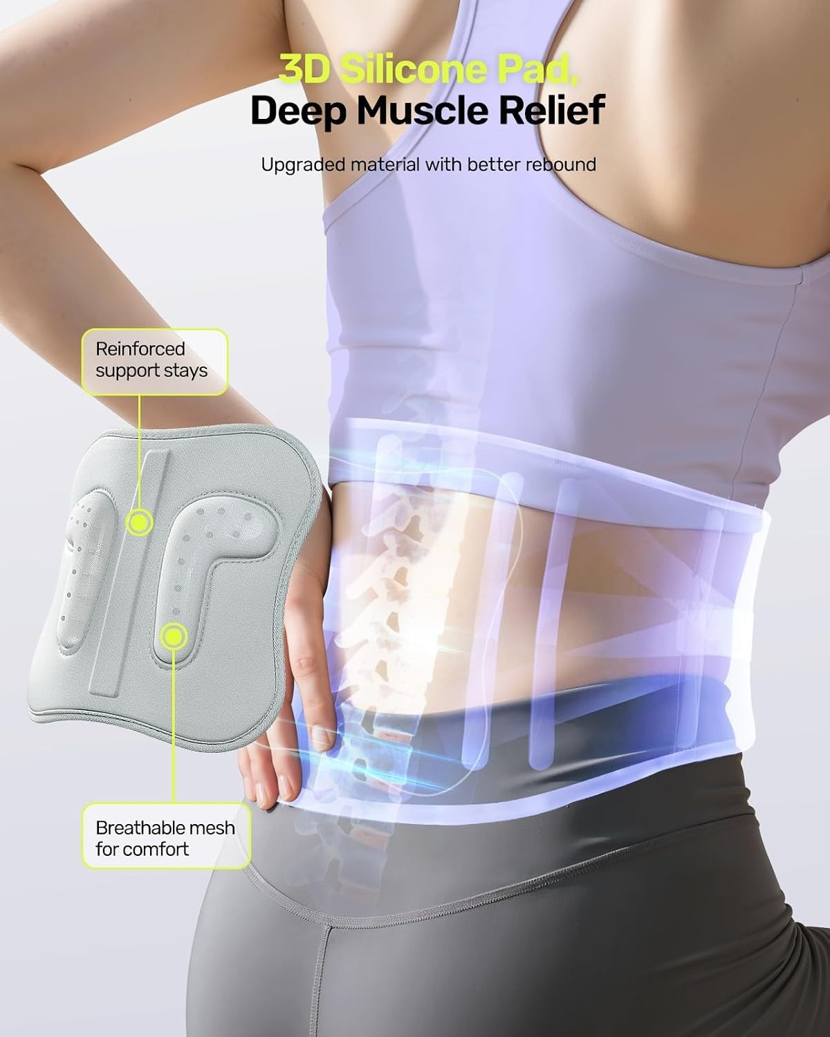 Rakiie Back Support Belt for Women 9X Support Back Brace for Lower Back Pain L