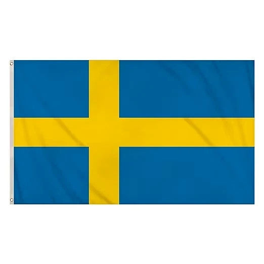 Swedish Flag National 5ft x 3ft Fan Supporter Banner Eurovision Country Sweden