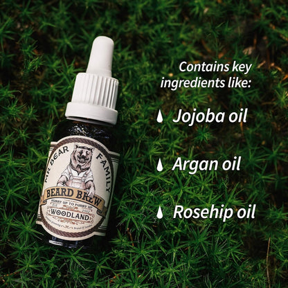 Mr Bear Beard Brew Oil Woodland Hair conditioner Natural Oil 50ml Grooming