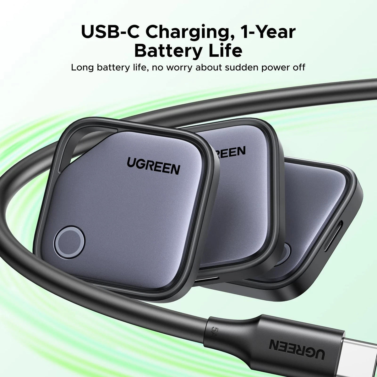 UGREEN FineTrack G Tracker Tag for Find Hub 4 Pack USB C Rechargeable Android