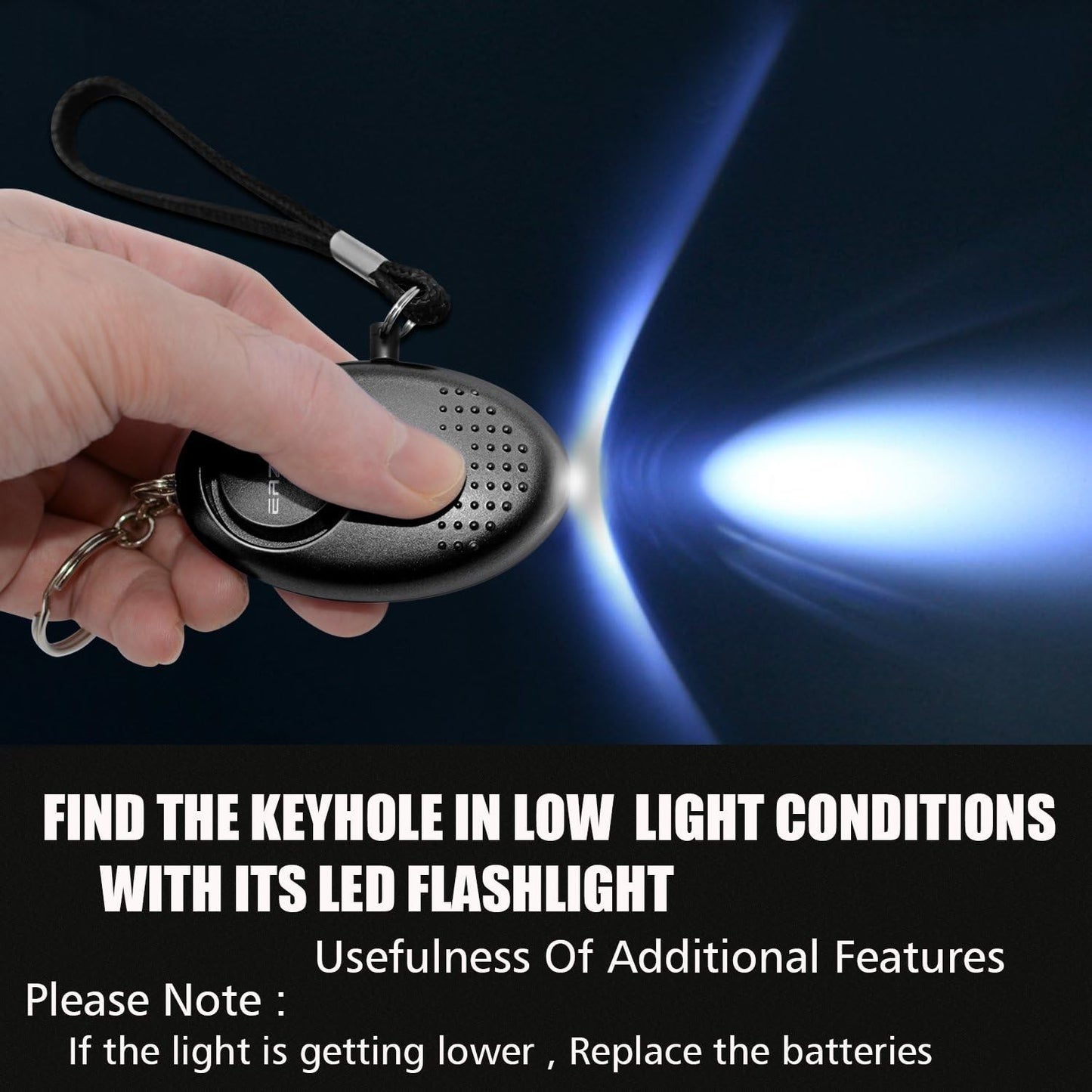 Police Approved Keyring Personal Panic Rape Attack Safety Security Alarm 140db