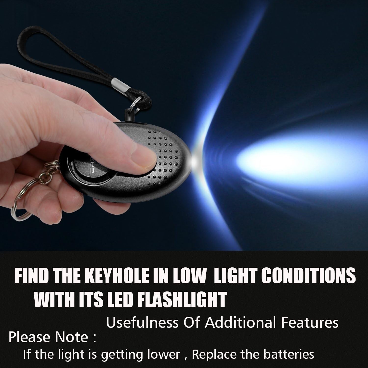 Police Approved Keyring Personal Panic Rape Attack Safety Security Alarm 140db