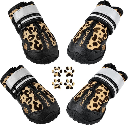 4x Anti-Slip Pet Boots Dog Rain Shoe Protective Rain Booties Socks Waterproof XL
