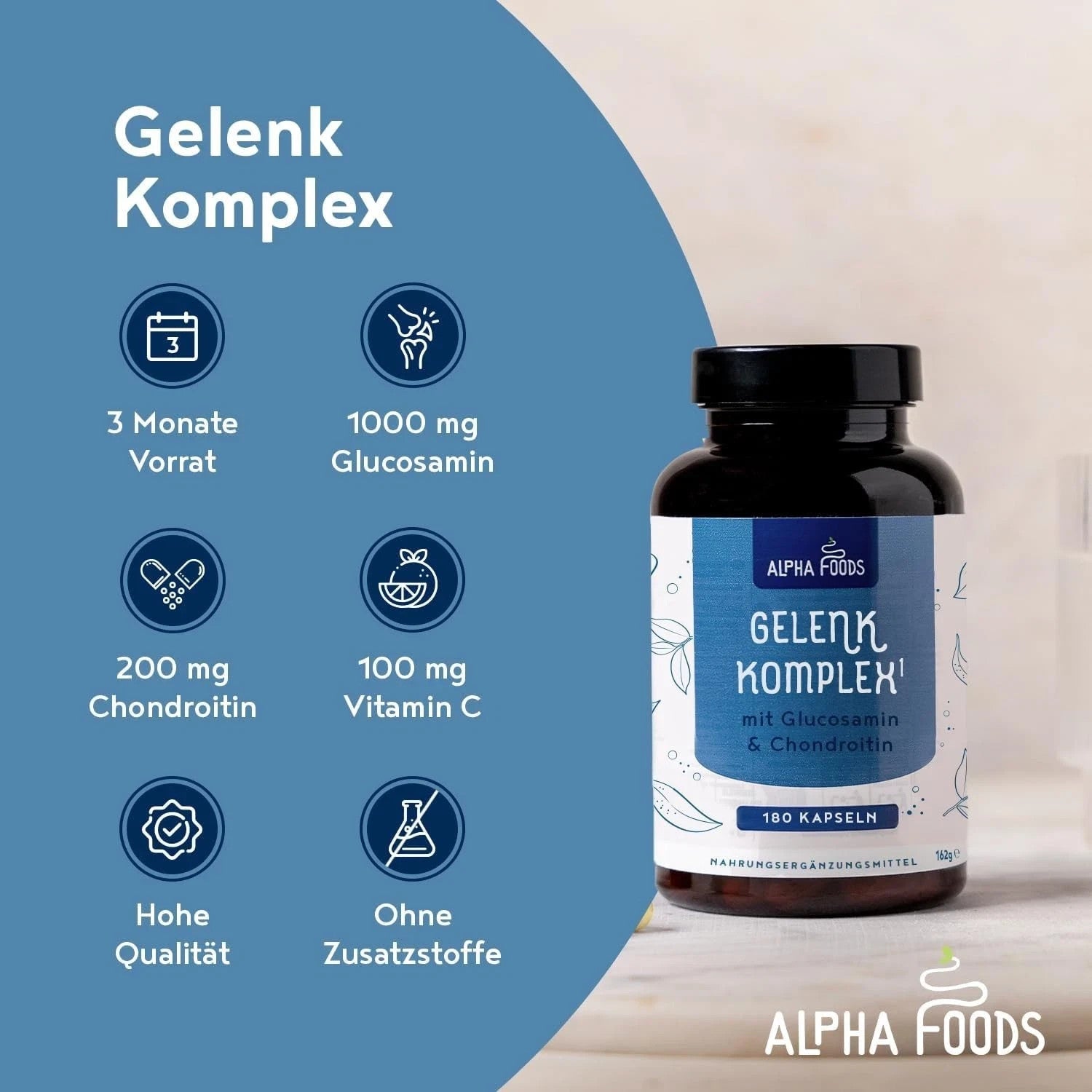 Glucosamine and Chondroitin Joint Complex 180 High Strength Capsules with MSM