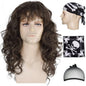 80/90S Wig For Eddie Munson Cosplay Heavy Punk Rocker Brown H7 Curly Long
