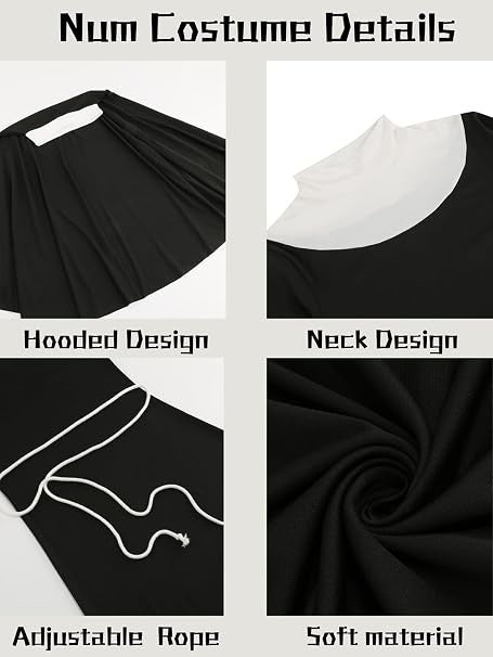 LADIES NUN COSTUME HEN NIGHT RELIGIOUS FANCY DRESS PARTY ADULT SISTER MOTHER