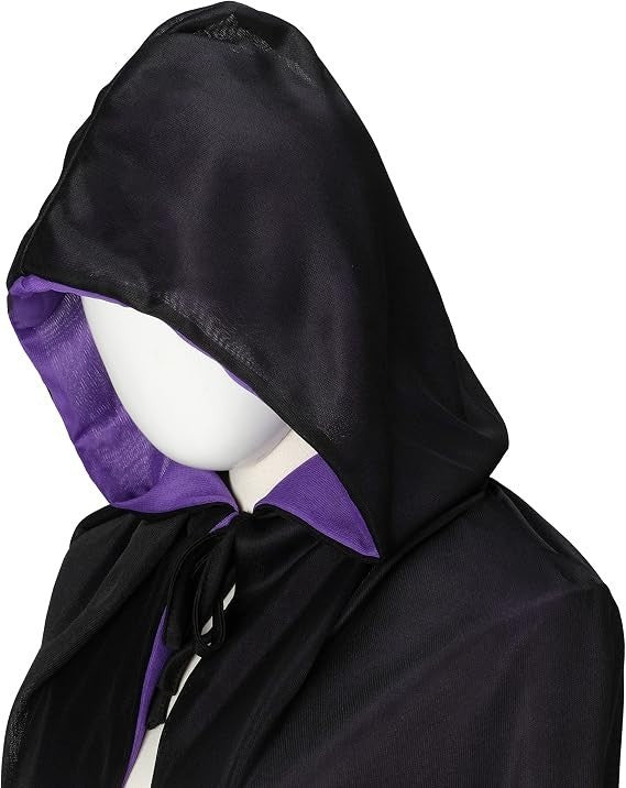 Halloween Vampire Reversible Hooded Witch Cloak Capes Unisex For Adult Kids