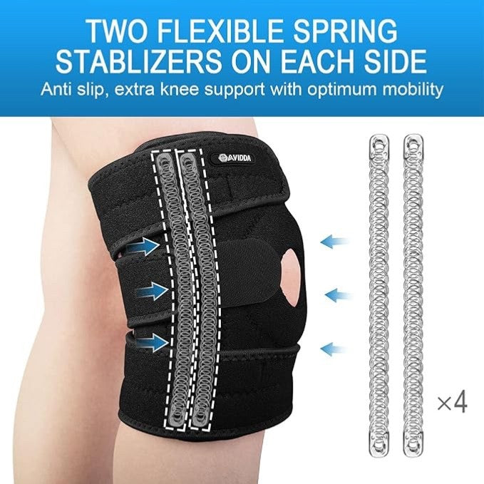 Avidda Knee Support with Open-Patella Design for Joint Pain Sports Injury Xs - M