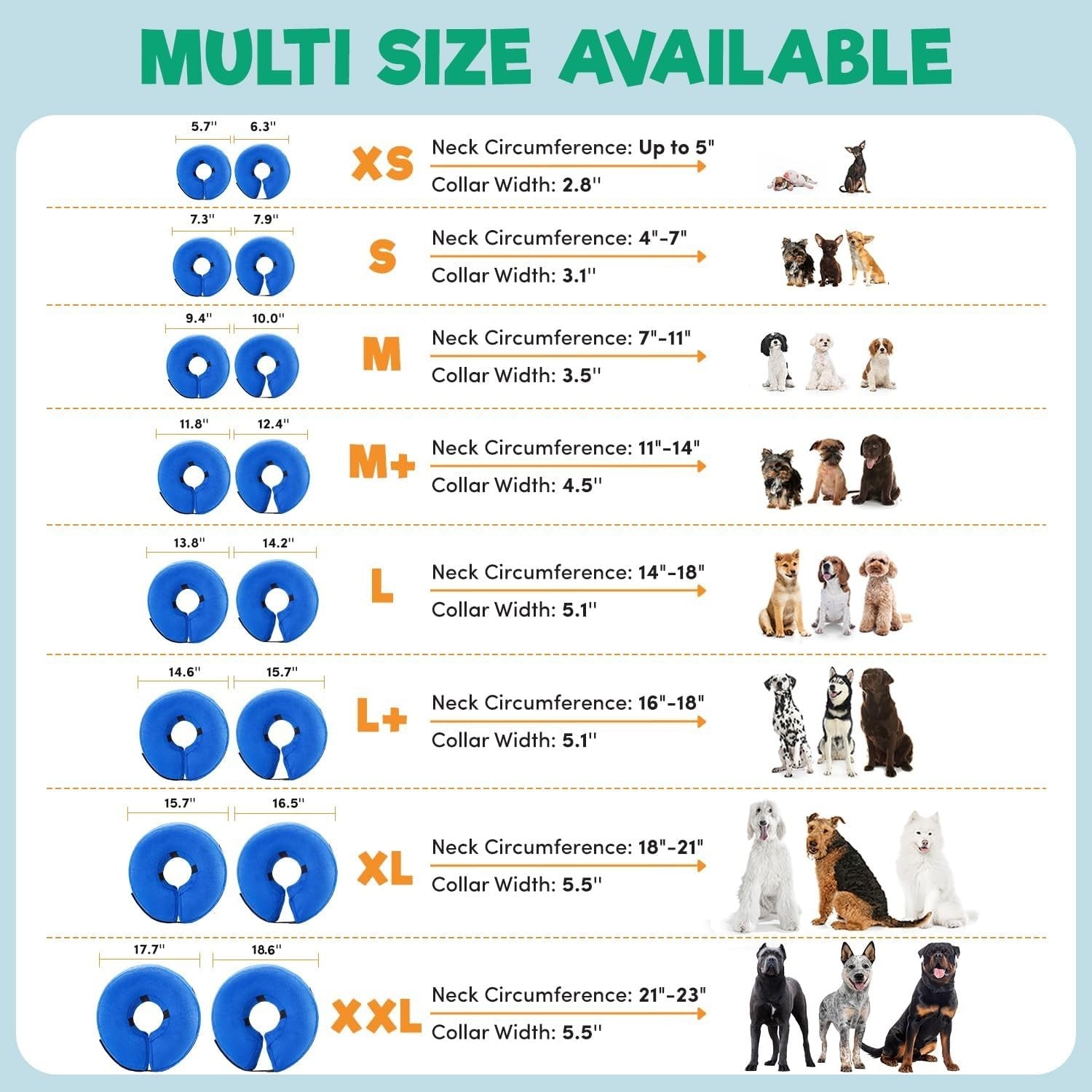 Pet Dog Cat Inflatable Collar Anti Scratch Head Neck Protection Recovery