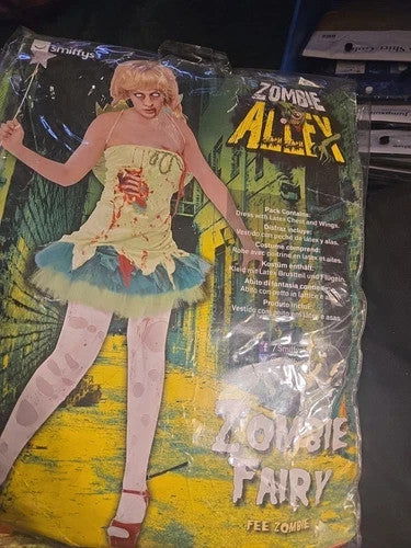 Women's Zombie Fairy Costume Size Small 8-10 Tinkerbell Style