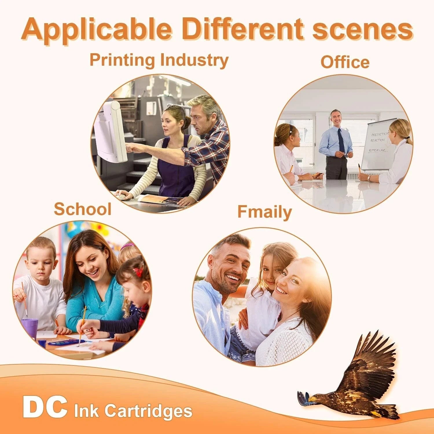 D&C 20x Compatible Ink Cartridge Replacement for Epson T1285 - T1281 T1282 T1283