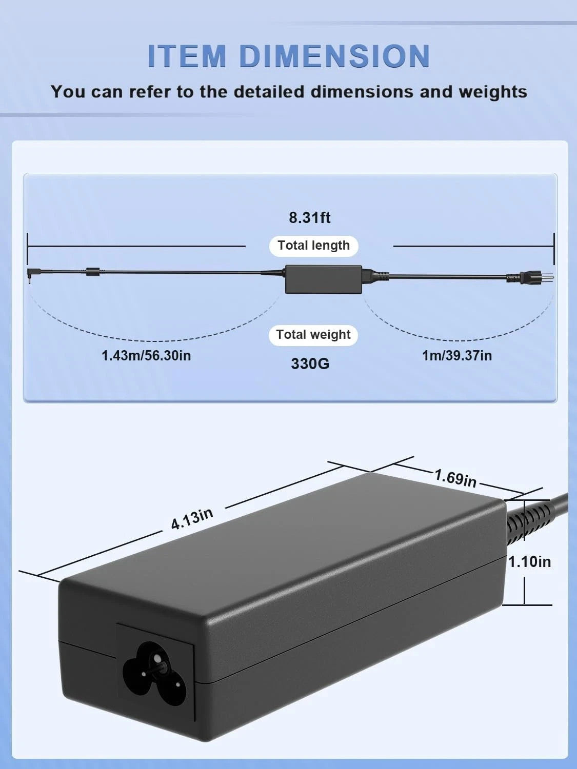 65w Laptop Charger for ACER Aspire Vero/Go Chromebook CB3 TravelMate 3 5 1 15 14