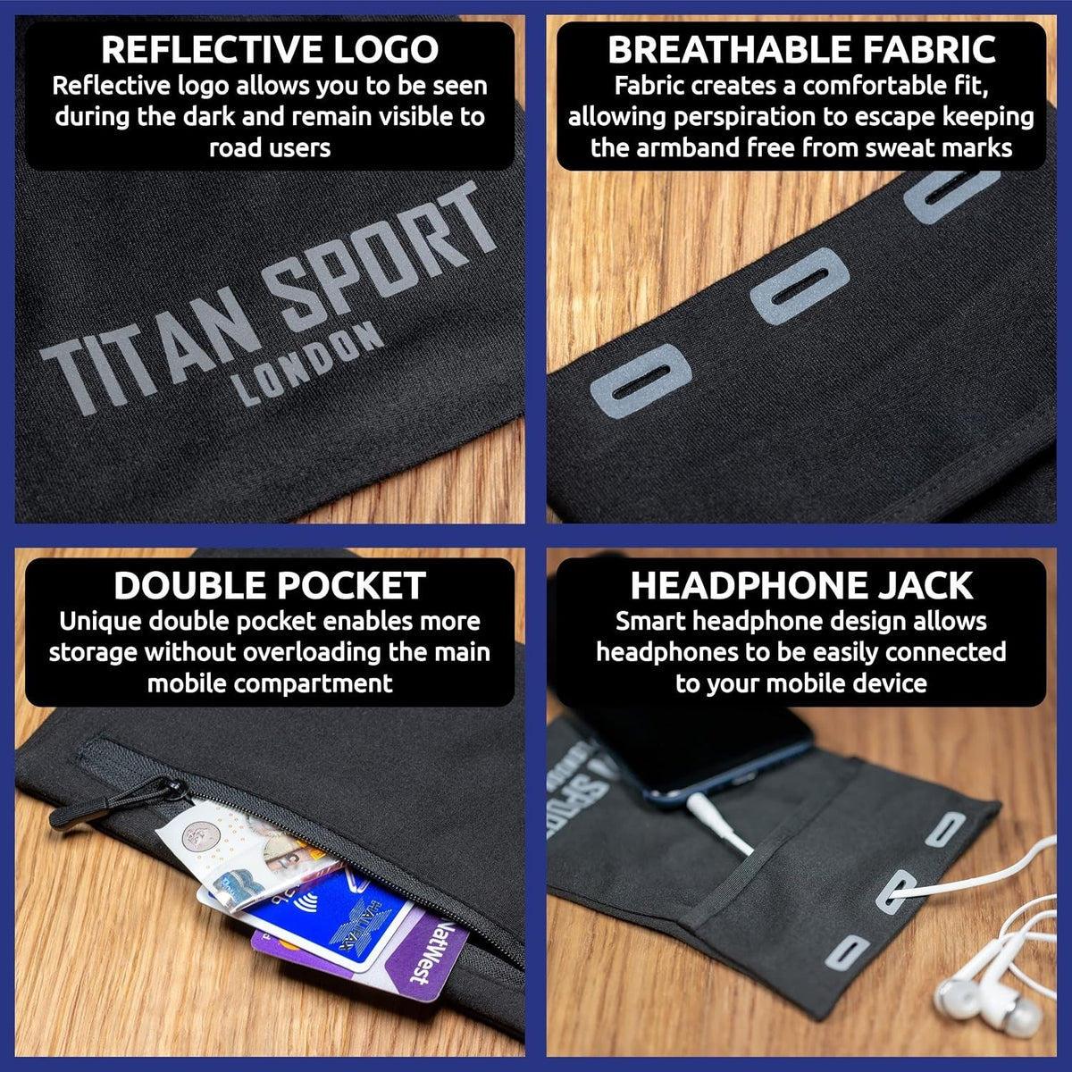 TITAN SPORT Mobile Phone Armband Universal Holder Sleeve, Running/Gym/Sport Pink