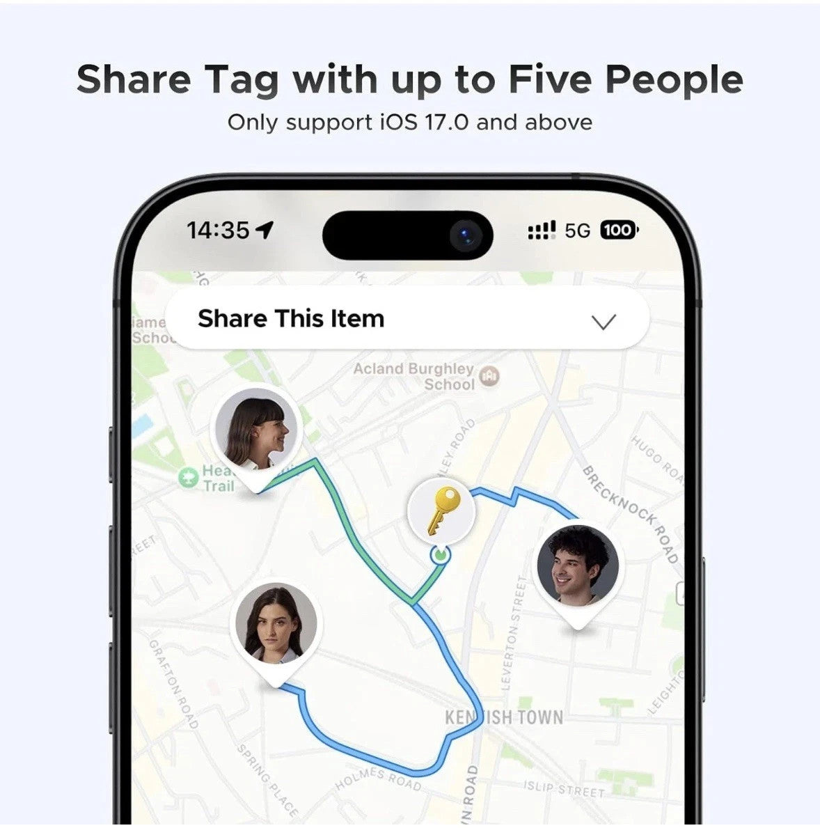 4x UGREEN Apple iPhone iOS Find My Tag Tracker Smart Bluetooth Item Finder