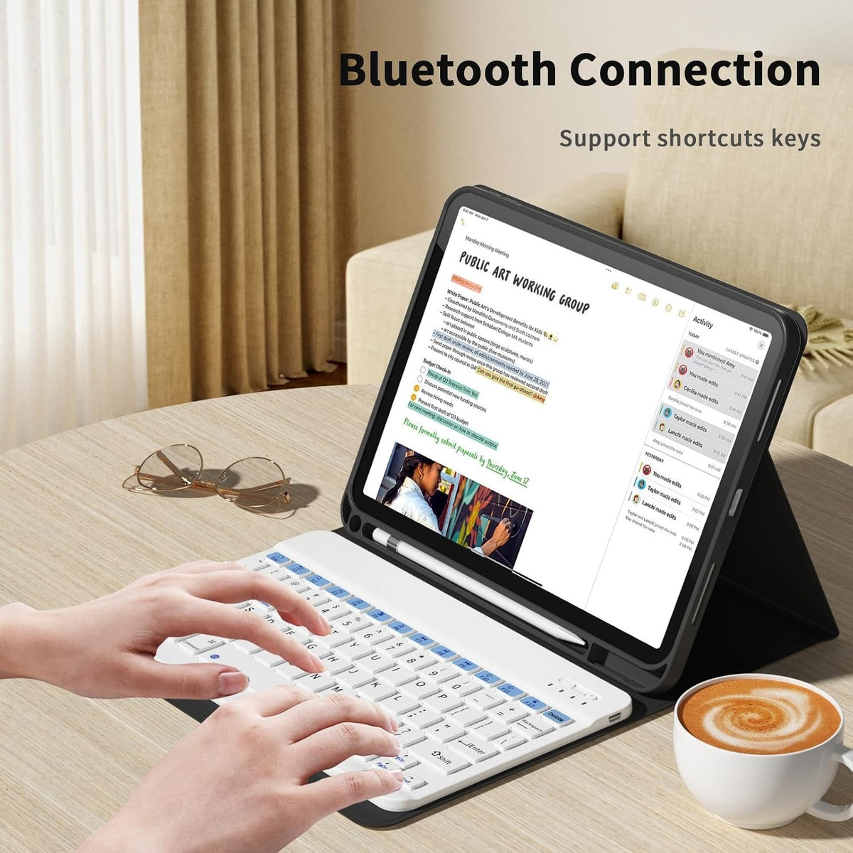 Keyboard Case for iPad 10th Generation 2022/iPad A16 11th Genration 2025 Black