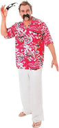 Mens Novelty Button Shirt Fun 3D Printed Short Sleeve T-Shirt Hawaiian Beach Top