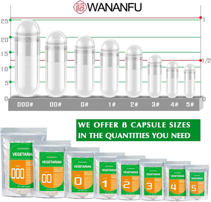 HPMC Empty Capsules Size 0# Vegan Clear Pharmaceutical Grade Caps UK