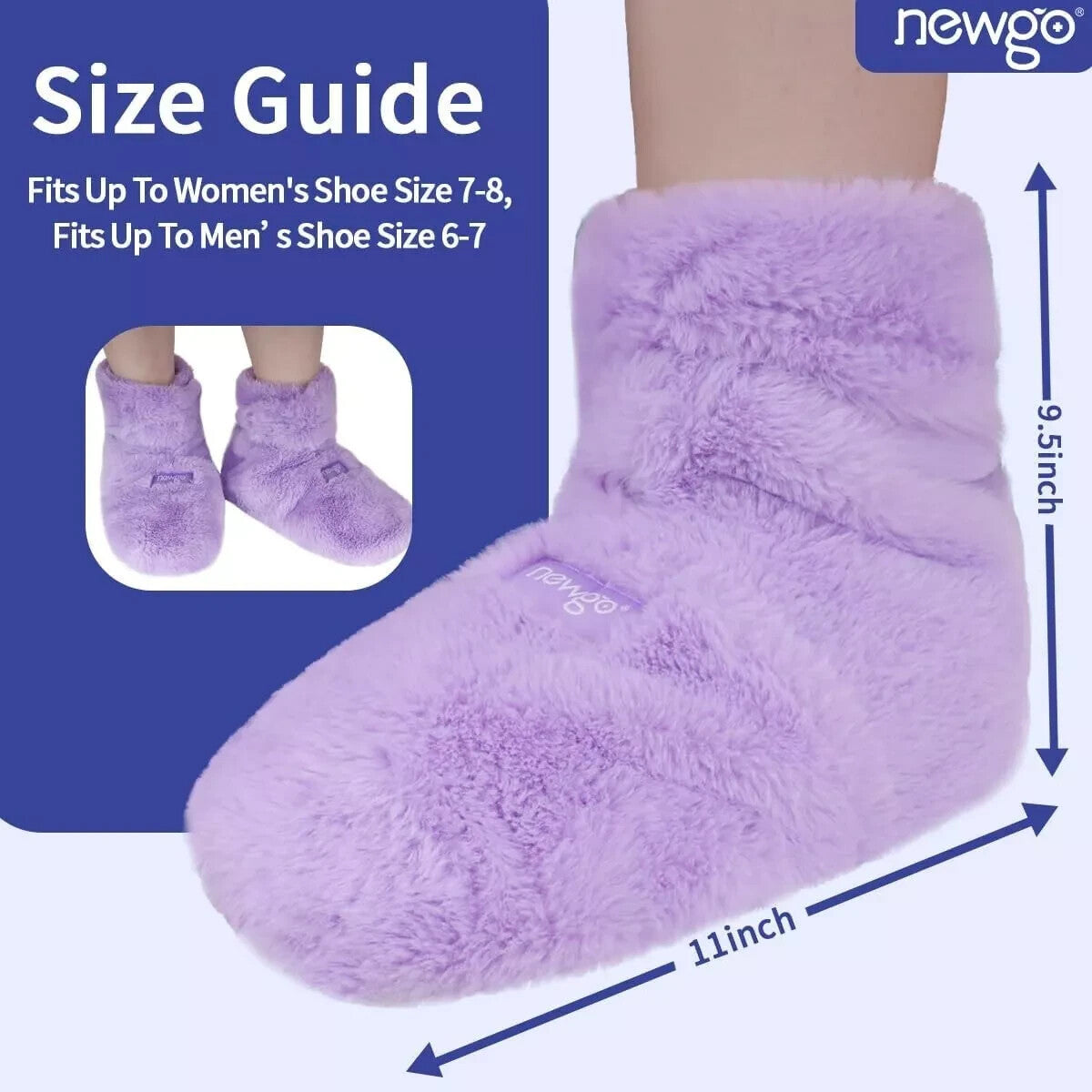 NEWGO Microwavable Booties and Feet Warmers *NEW* Heat Therapy Beige
