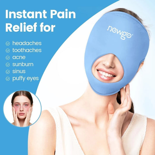 Cooling Ice Face Mask Flexible Eye Mask for Puffy Eyes & Migraine Hot Cold