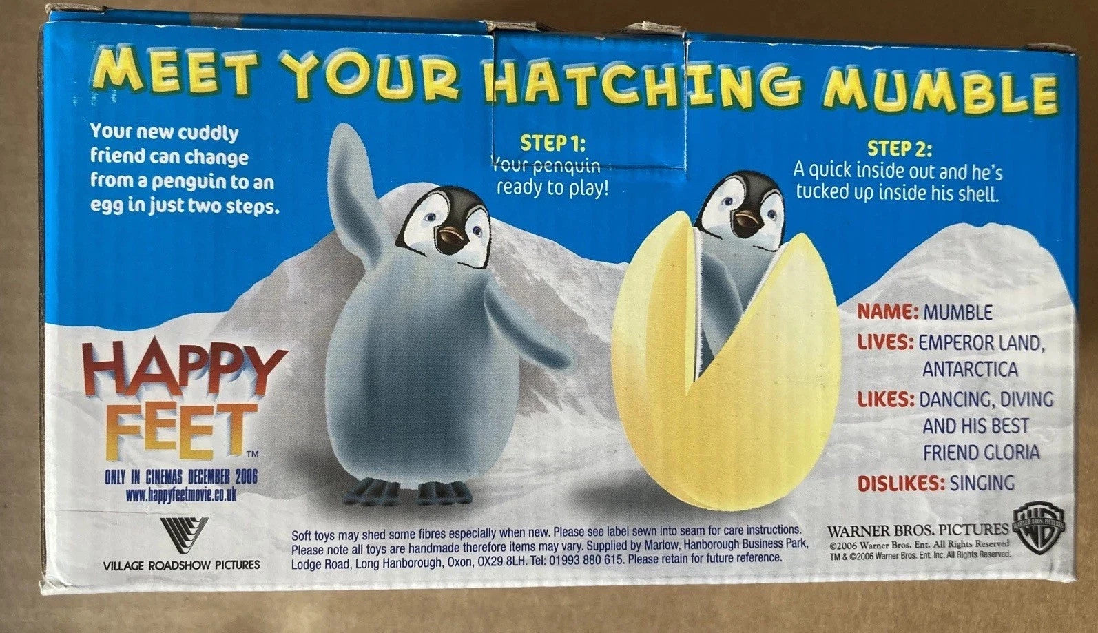 Persil Promo Happy Feet Penguin Chick Reversible Soft Toy Plush -Hatching Mumble
