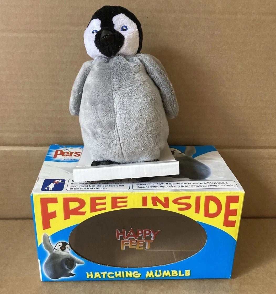Persil Promo Happy Feet Penguin Chick Reversible Soft Toy Plush -Hatching Mumble