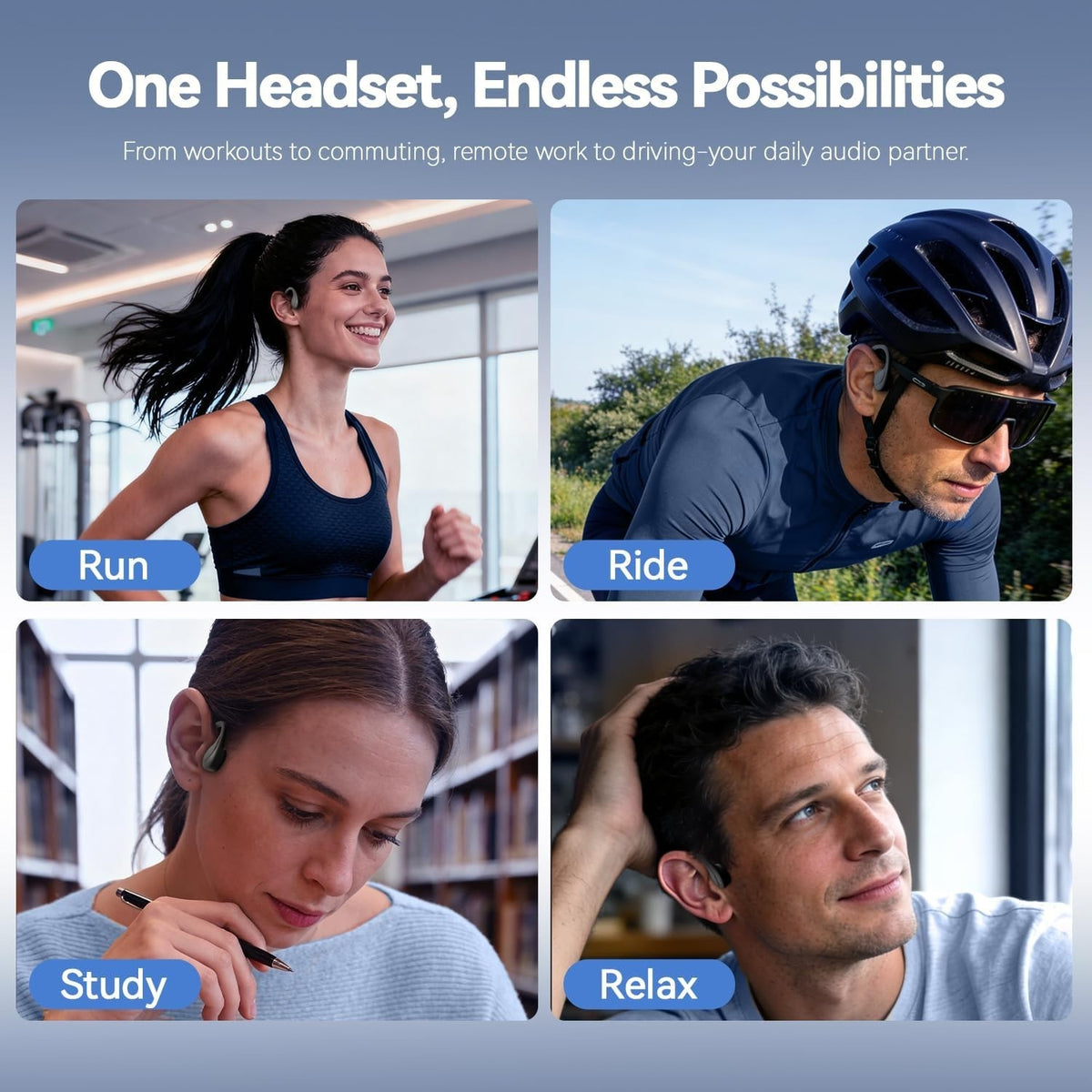 SANOTO Bone Conduction Headphones Open Ear Headphones Wireless - Box Opened