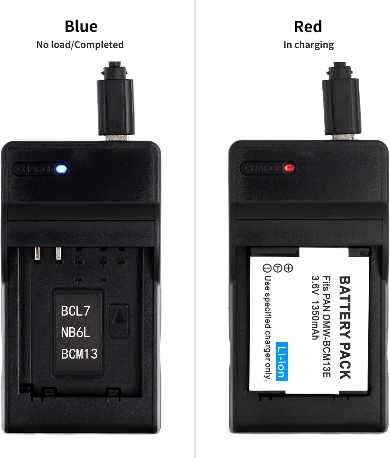 USB Battery Charger Panasonic DMW-BCM13 DMW-BCM13E DMW-BCM13PP PABCM13-1 Battery