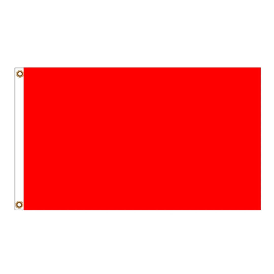 Plain Colour Polyester Flags Red Blue Green Orange Black 5ft x 3ft.