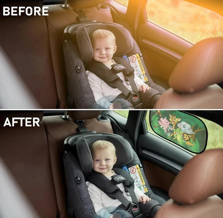 2 Pack Sunshade for Car Window Baby, Children's Car Window Shades for Kids UV
