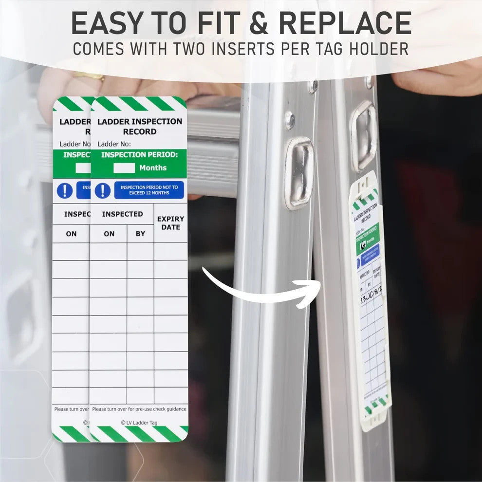 Ladder Inspection Tags 15 PCS Kit Ladder Inspection Tags x 10 and Procedure x 5