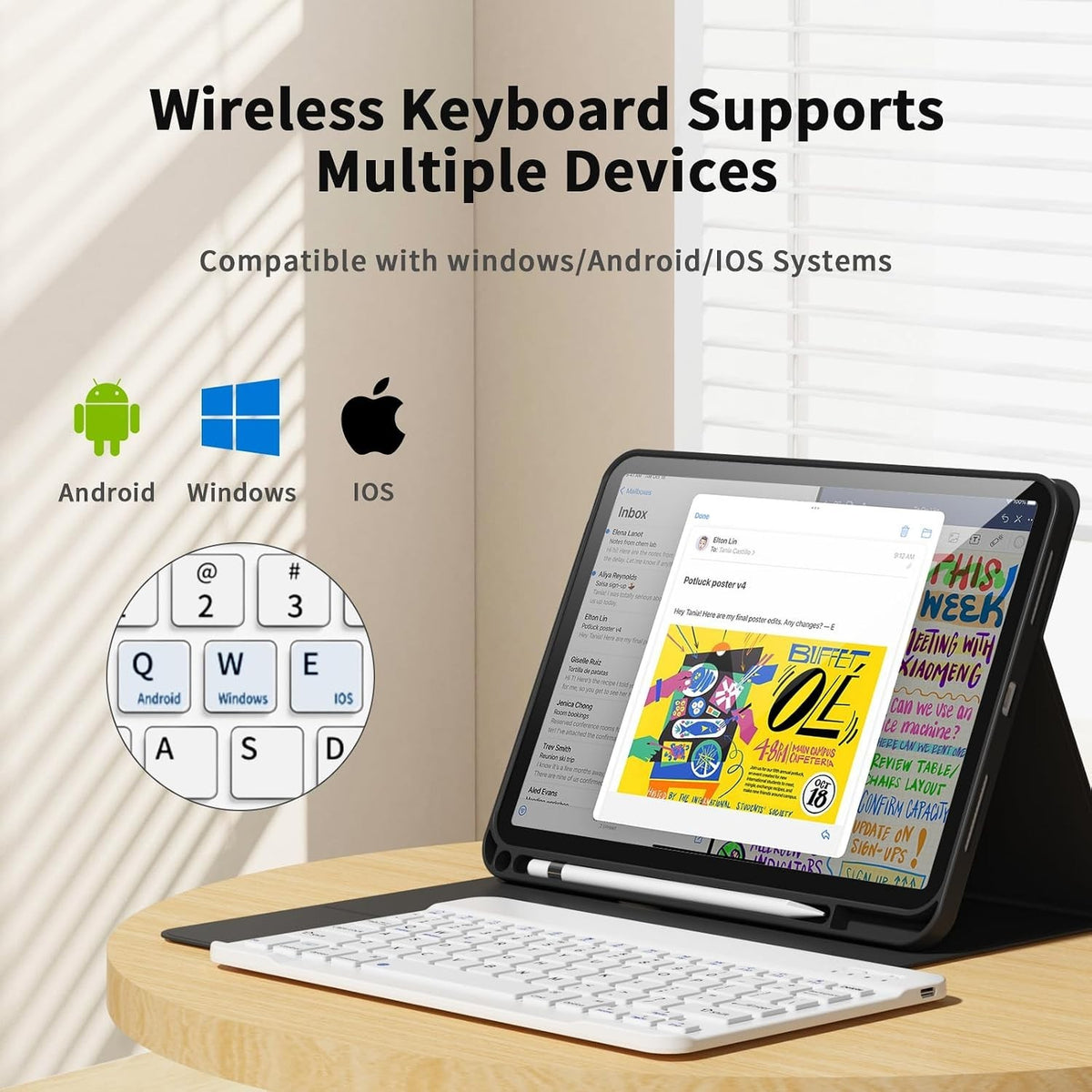 Keyboard Case for iPad 10th Generation 2022/iPad A16 11th Genration 2025 Black