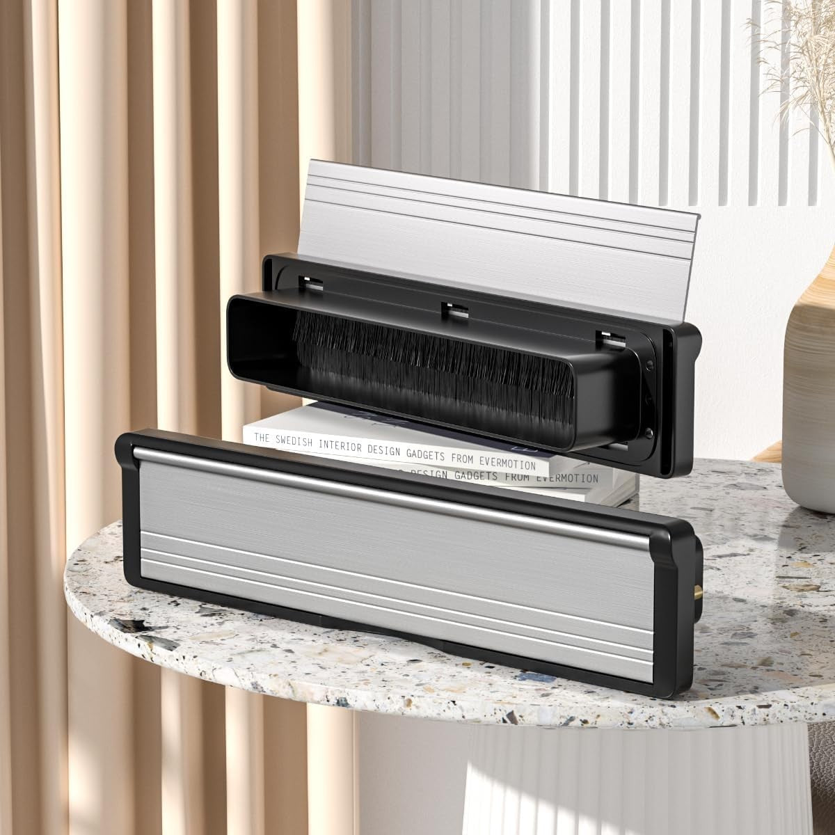 Letterbox Bwintech 305*70MM (12") Silver Adjustable Aluminium Wood UPVC Door