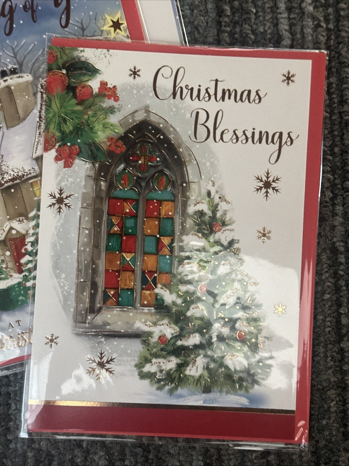 Pack 10 Christmas Cards Traditional Modern Classic Festive & 2 New Years Cards