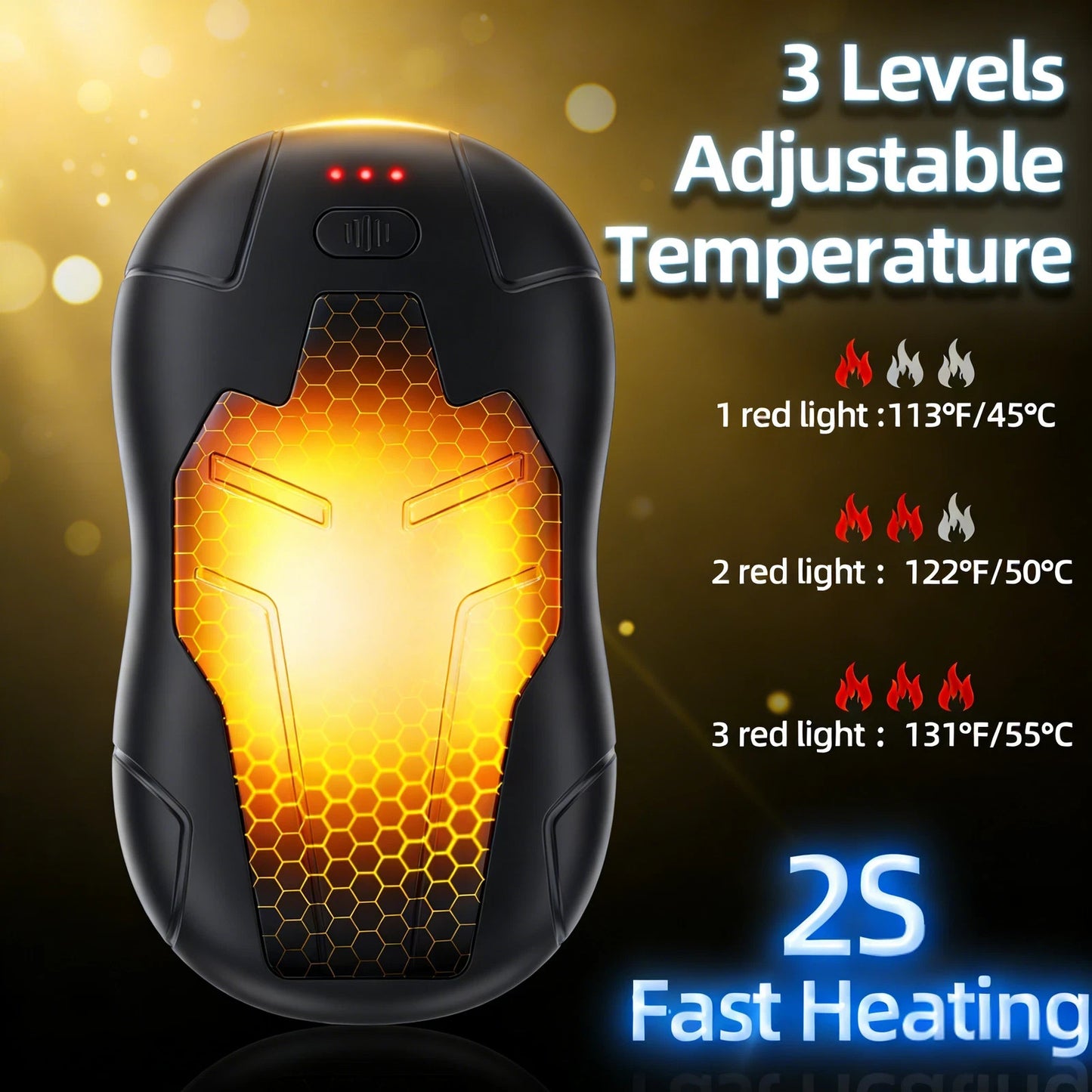 Rechargeable Hand Warmers 2 Pack 10000mAh Split Magnetic Double-Sided Heater