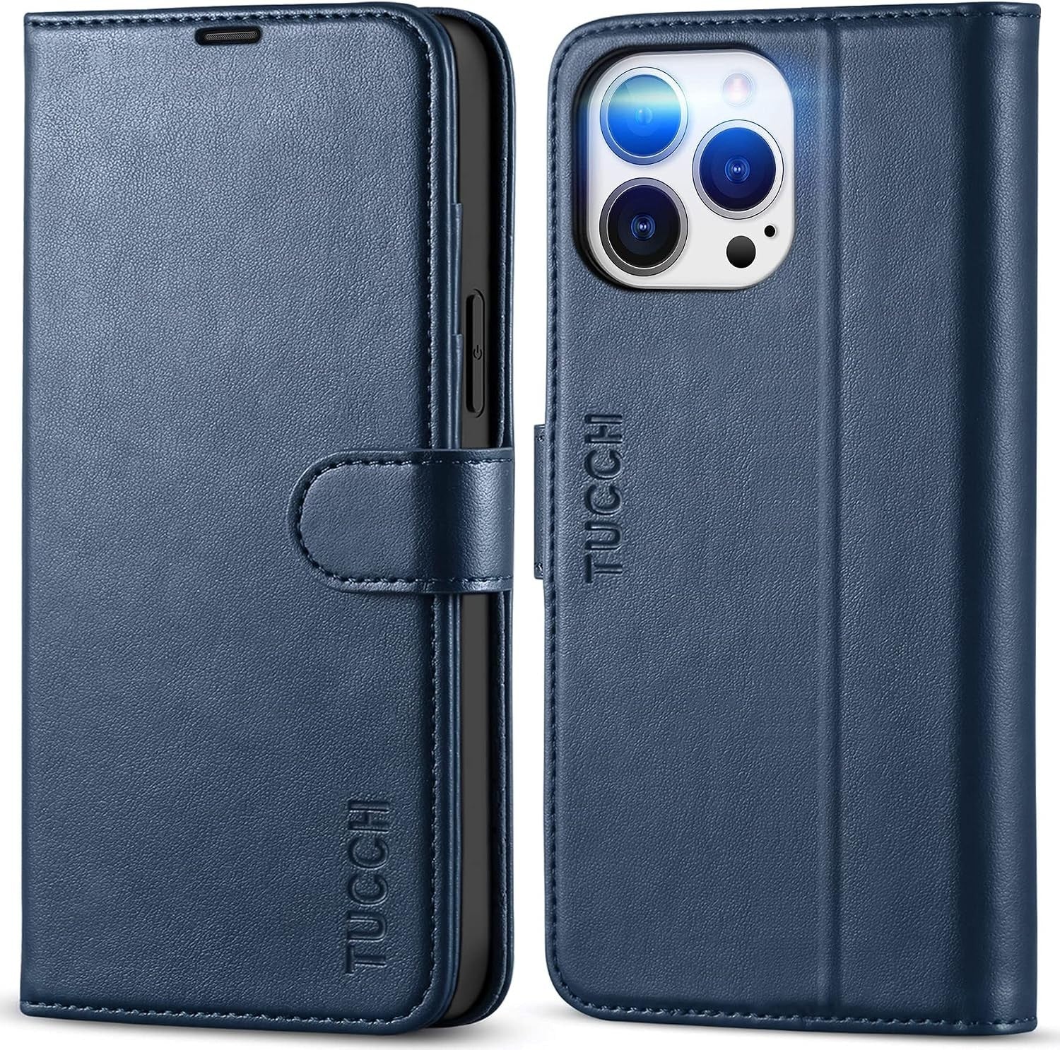 Tucch Wallet Case For Iphone 13 Pro Max 6.7" Dark Blue - New