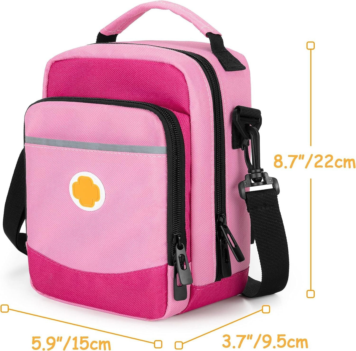 CURMIO Carrying Case, Insulated Medicine Supplies Bag with Shoulder Strap