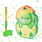 Dinosaur Egg Cardboard Pinata, Stick and Blindfold Set Party