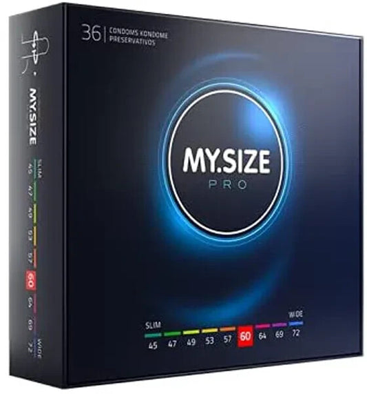 My Size Pro Condoms | 60 mm | Slim Small Snug Trim Close Fit Size | Pack of 36