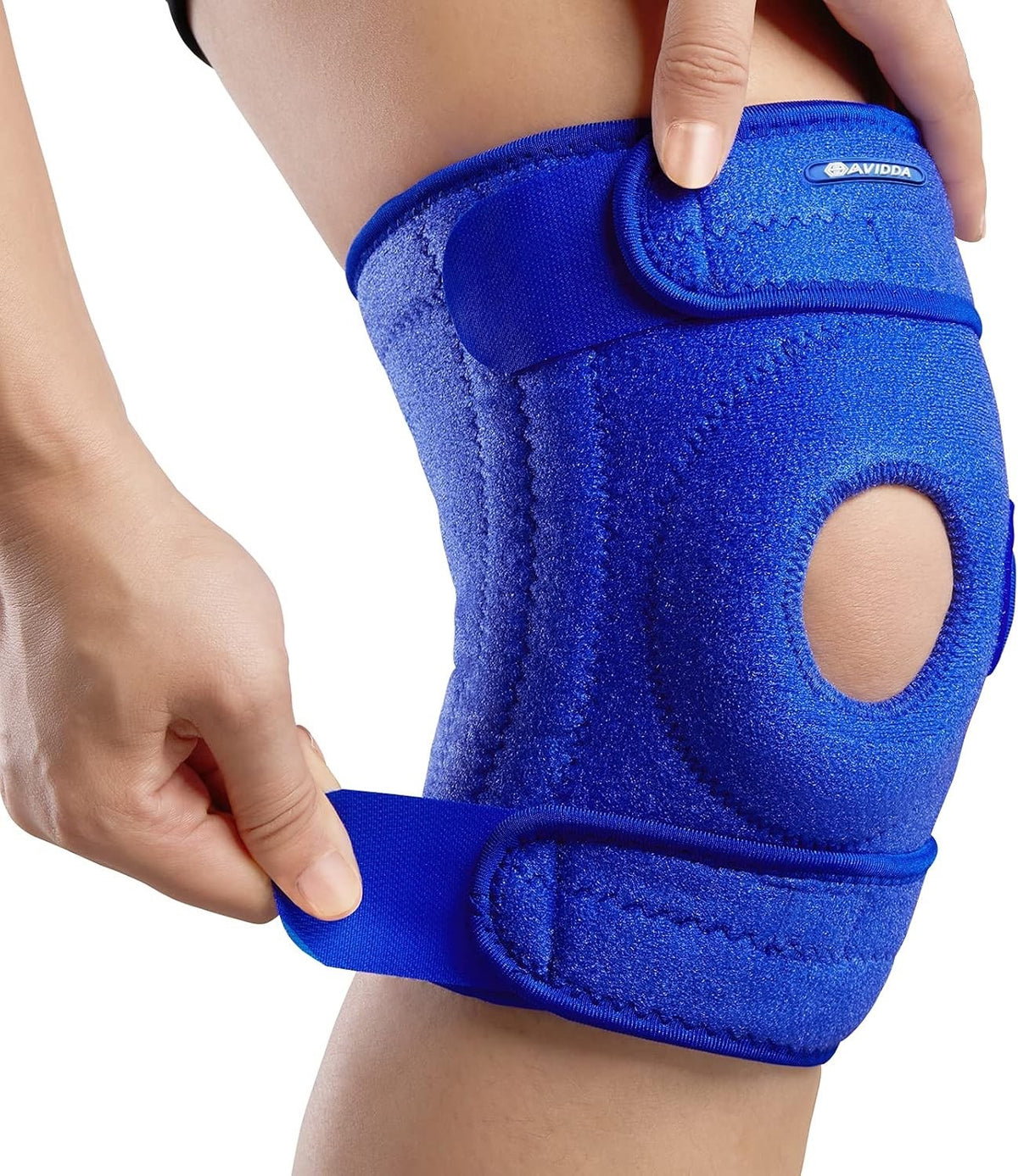 Avidda Knee Support with Open-Patella Design for Joint Pain, Sports Injury, M-XL