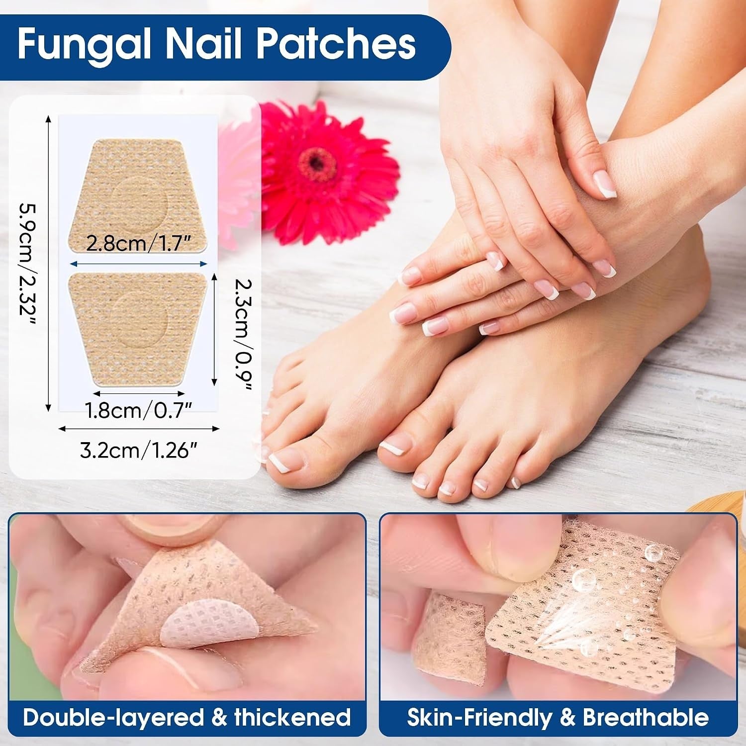EASICUTI Fungal Nail Patches, 90 PCS Toenail Fungus Treatment Extra Strong, Over