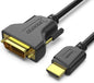 BENFEI HDMI to DVI Cable 1.8m 6ft Bi-Directional Gold Plated 1080P 000189black