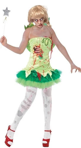 Women's Zombie Fairy Costume Size Small 8-10 Tinkerbell Style