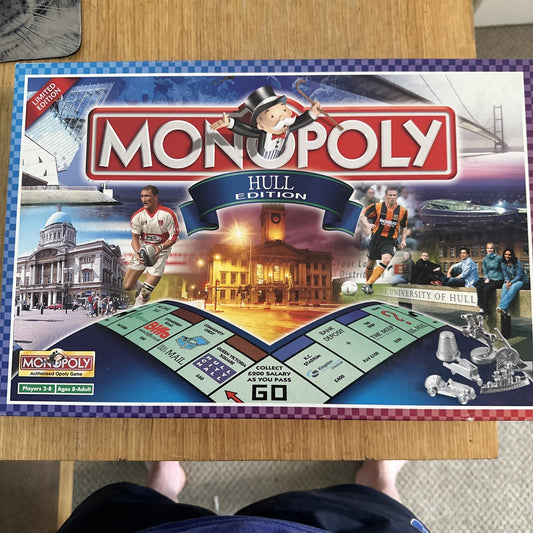 Monopoly Hull Edition Board Game Vintage 2004 Ltd Edition 2-8 Players Sealed