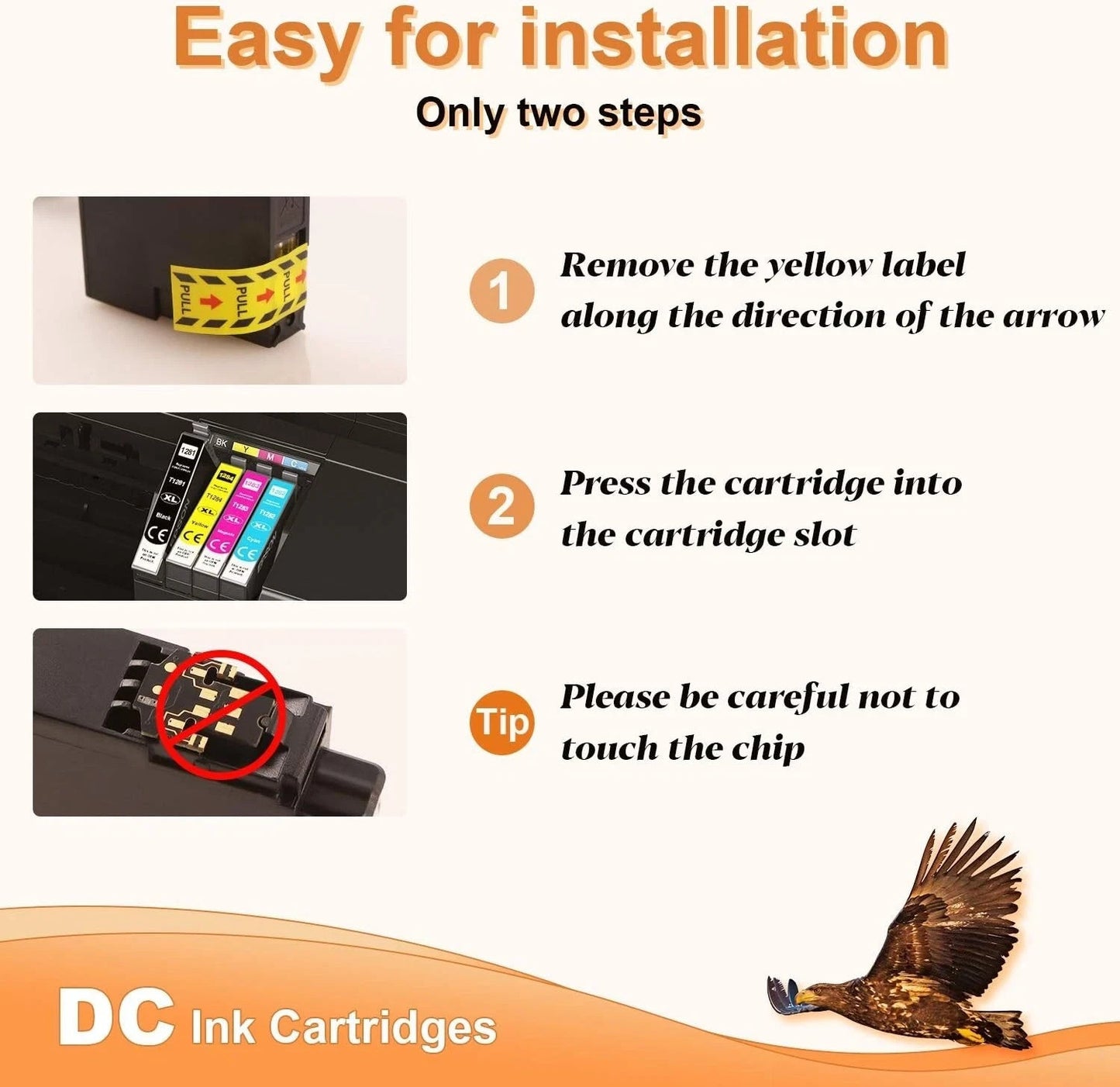 D&C 20x Compatible Ink Cartridge Replacement for Epson T1285 - T1281 T1282 T1283