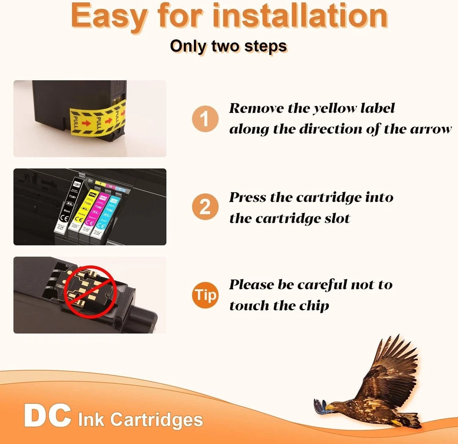 D&C 20x Compatible Ink Cartridge Replacement for Epson T1285 - T1281 T1282 T1283